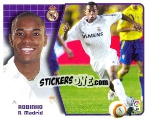 Sticker 24. Robinho (R.Madrid) - Liga Spagnola 2005-2006 n. 500 - Colecciones ESTE