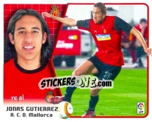 Cromo 35. Jonás Gutiérrez (Mallorca) - Liga Spagnola 2005-2006 - Colecciones ESTE