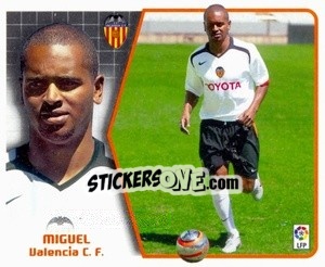Sticker 36. Miguel (Valencia) - Liga Spagnola 2005-2006 n. 513 - Colecciones ESTE