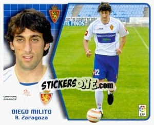 Sticker 46. Diego Milito (Zaragoza) - Liga Spagnola 2005-2006 n. 523 - Colecciones ESTE
