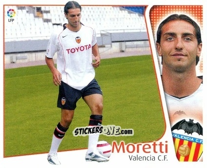 Figurina 13 Moretti (VALENCIA) - Liga Spagnola 2004-2005 n. 505 - Colecciones ESTE
