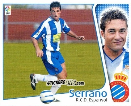 Sticker 17 Serrano (ESPANYOL) - Liga Spagnola 2004-2005 n. 509 - Colecciones ESTE