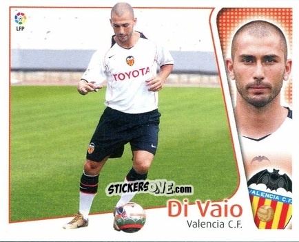 Sticker 18 Di Vaio (VALENCIA) - Liga Spagnola 2004-2005 n. 510 - Colecciones ESTE