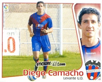 Sticker 25 Diego Camacho (LEVANTE) - Liga Spagnola 2004-2005 n. 517 - Colecciones ESTE