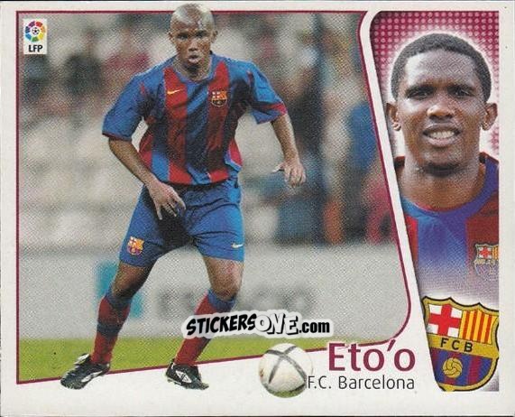 Cromo 28 Eto'o (BARCELONA) - Liga Spagnola 2004-2005 n. 520 - Colecciones ESTE
