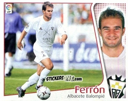 Cromo Ferrón - Liga Spagnola 2004-2005 n. 8 - Colecciones ESTE