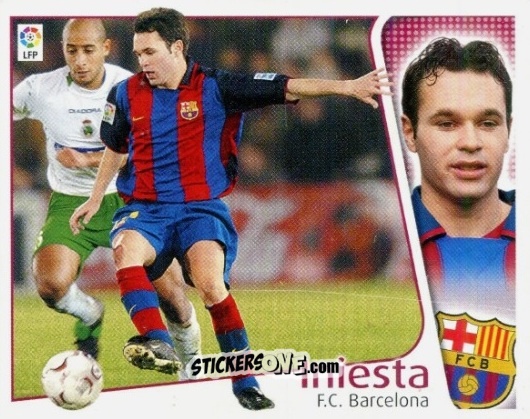 Figurina Iniesta - Liga Spagnola 2004-2005 n. 93 - Colecciones ESTE