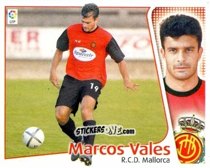 Cromo Marcos Vales - Liga Spagnola 2004-2005 n. 287 - Colecciones ESTE