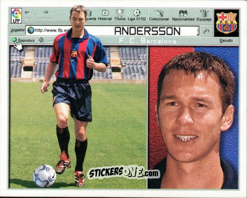 Sticker Andersson - Liga Spagnola 2001-2002 n. 56 - Colecciones ESTE