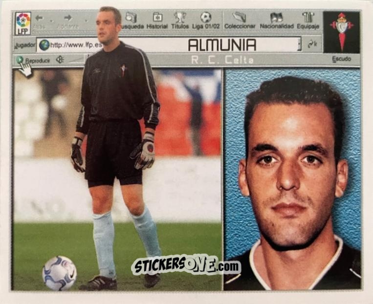 Cromo Almunia - Liga Spagnola 2001-2002 n. 100 - Colecciones ESTE