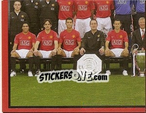 Sticker Team photo (3 of 4) - Manchester United 2008-2009 - Panini