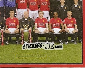 Sticker Team photo (4 of 4) - Manchester United 2008-2009 n. 5 - Panini