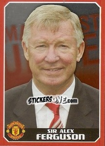 Sticker Sir Alex Ferguson - Manchester United 2008-2009 n. 9 - Panini