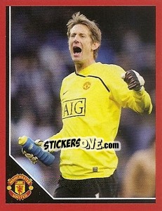 Sticker Edwin van der Sar in celebration - Manchester United 2008-2009 - Panini