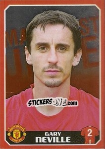 Sticker Gary Neville - Manchester United 2008-2009 n. 20 - Panini
