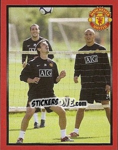 Sticker Gary Neville in training - Manchester United 2008-2009 n. 22 - Panini