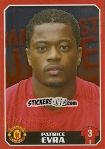 Cromo Patrice Evra - Manchester United 2008-2009 - Panini