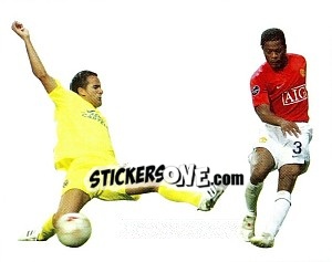 Sticker Patrice Evra in action - Manchester United 2008-2009 n. 30 - Panini