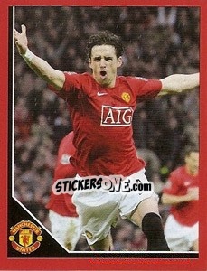 Cromo Owen Hargreaves in celebration - Manchester United 2008-2009 - Panini