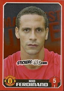 Sticker Rio Ferdinand - Manchester United 2008-2009 - Panini