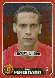 Sticker Rio Ferdinand - Manchester United 2008-2009 n. 38 - Panini