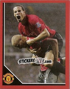 Cromo Rio Ferdinand in celebration - Manchester United 2008-2009 - Panini