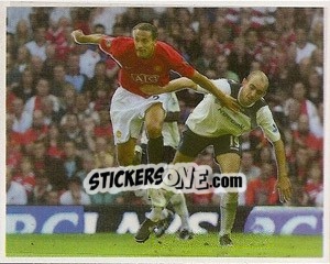 Sticker Rio Ferdinand in action - Manchester United 2008-2009 n. 42 - Panini