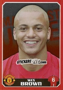 Sticker Wes Brown - Manchester United 2008-2009 n. 44 - Panini