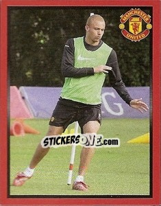 Cromo Wes Brown in training - Manchester United 2008-2009 - Panini