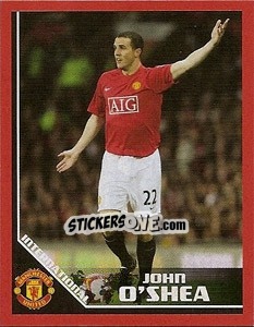 Sticker John O'Shea (Ireland) - Manchester United 2008-2009 n. 62 - Panini
