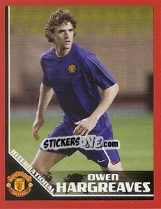 Sticker Owen Hargreaves (England) - Manchester United 2008-2009 n. 66 - Panini