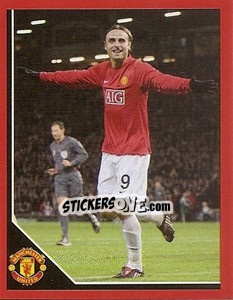 Sticker Dimitar Berbatov in celebration - Manchester United 2008-2009 - Panini