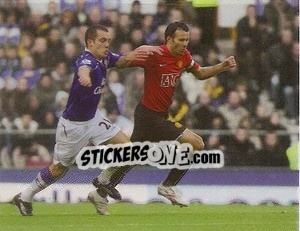 Sticker Ryan Giggs in action - Manchester United 2008-2009 n. 90 - Panini