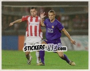 Cromo Nemanja Vidic in action - Manchester United 2008-2009 - Panini