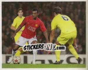 Figurina Nani in action - Manchester United 2008-2009 - Panini