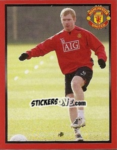Sticker Paul Scholes in training - Manchester United 2008-2009 n. 130 - Panini