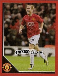 Cromo Paul Scholes in celebration - Manchester United 2008-2009 - Panini