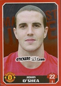 Sticker John O'Shea - Manchester United 2008-2009 n. 134 - Panini