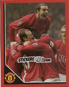 Sticker John O'Shea in celebration - Manchester United 2008-2009 - Panini