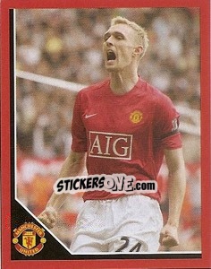 Cromo Darren Fletcher in celebration - Manchester United 2008-2009 - Panini