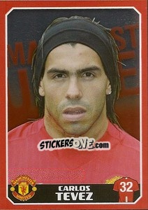 Sticker Carlos Tevez - Manchester United 2008-2009 n. 158 - Panini