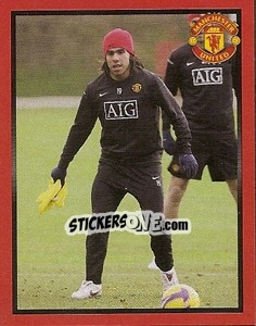 Sticker Carlos Tevez in training - Manchester United 2008-2009 n. 160 - Panini