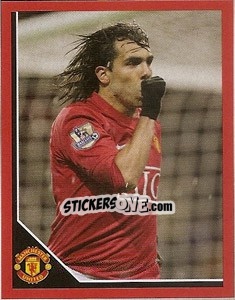 Sticker Carlos Tevez in celebration - Manchester United 2008-2009 n. 161 - Panini