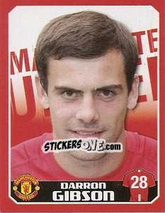 Sticker Darron Gibson - Manchester United 2008-2009 n. 169 - Panini