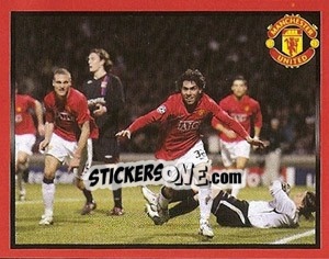 Figurina Olympique Lyonnais v Manchester United - Tevez just scored - Manchester United 2008-2009 - Panini