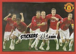 Sticker Manchested United wins the Champions League - Manchester United 2008-2009 n. 186 - Panini