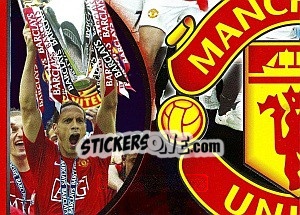 Sticker Team and trophies collage (3 of 6) - Manchester United 2008-2009 n. 189 - Panini