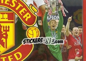 Cromo Team and trophies collage (4 of 6) - Manchester United 2008-2009 - Panini