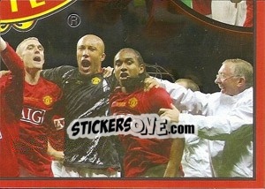 Figurina Team and trophies collage (6 of 6) - Manchester United 2008-2009 - Panini