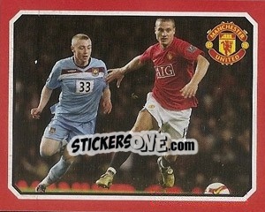 Sticker West Ham United v Manchester United - Vidic - Manchester United 2008-2009 n. 195 - Panini